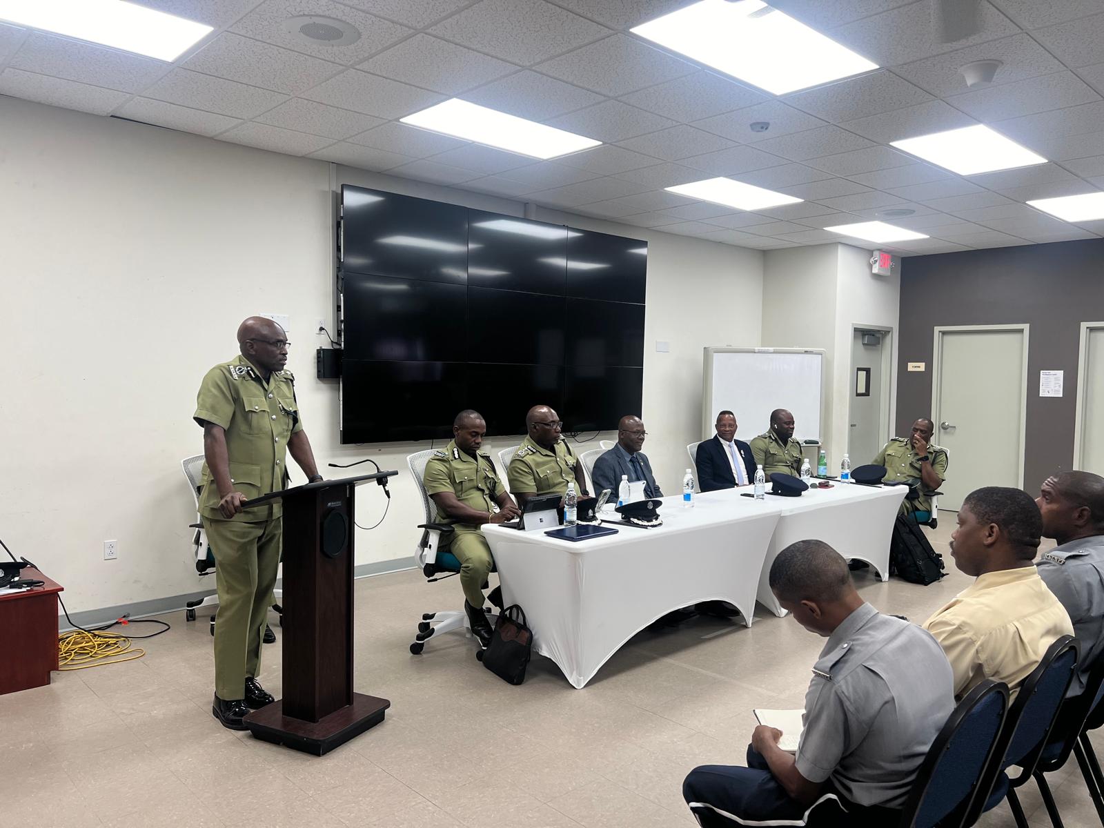 Commissioner Of Police and High Command Meet with Officers of The Nevis Division