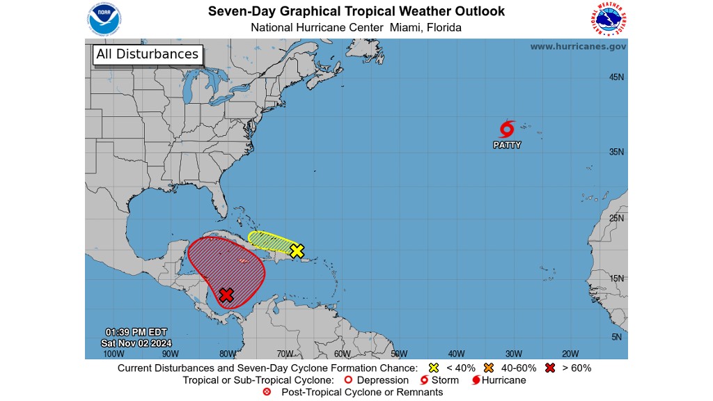 Subtropical Storm Patty Forms Near the Azores