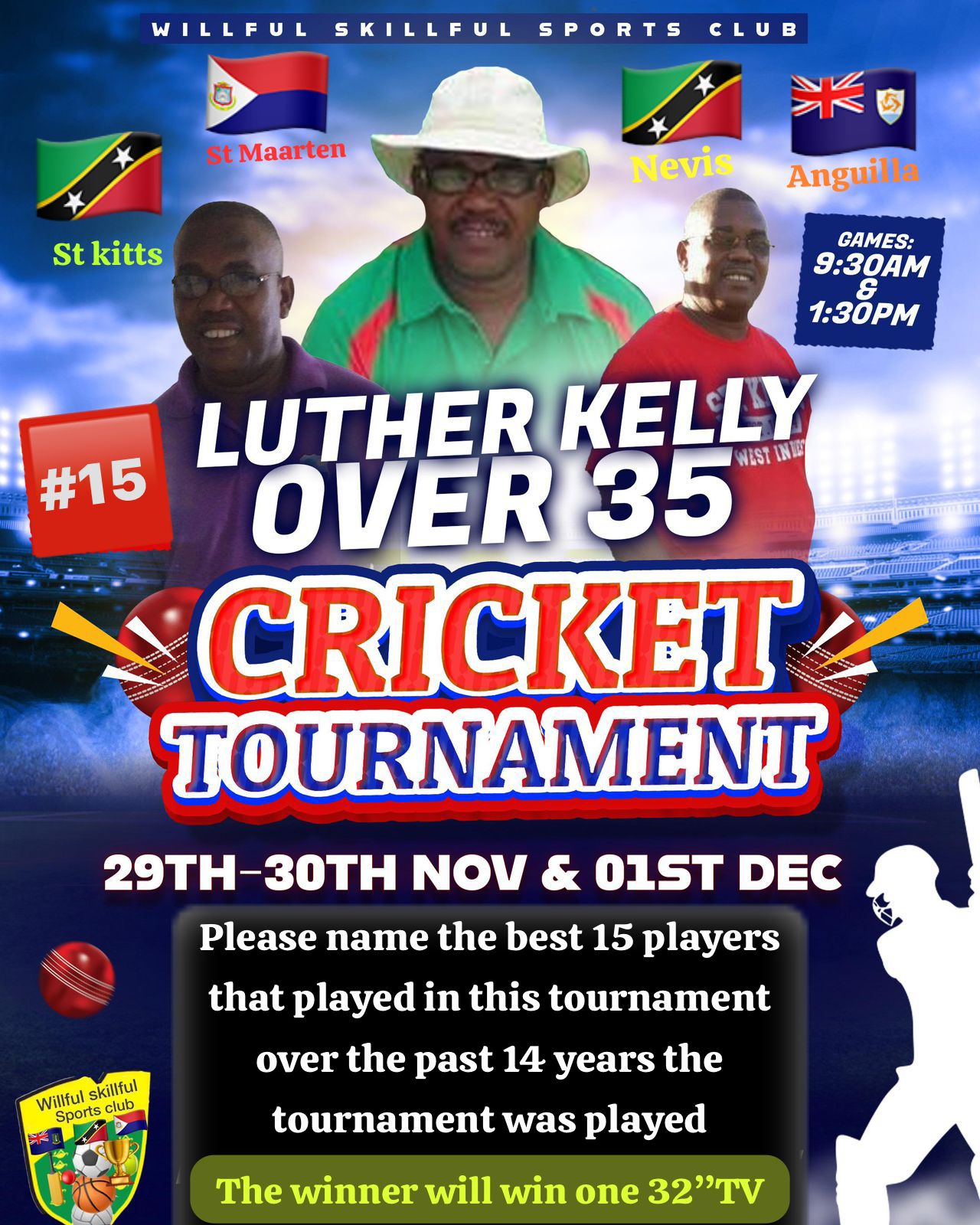 Cricket :  Nevis Masters Prepare for Luther Kelly Tournament
