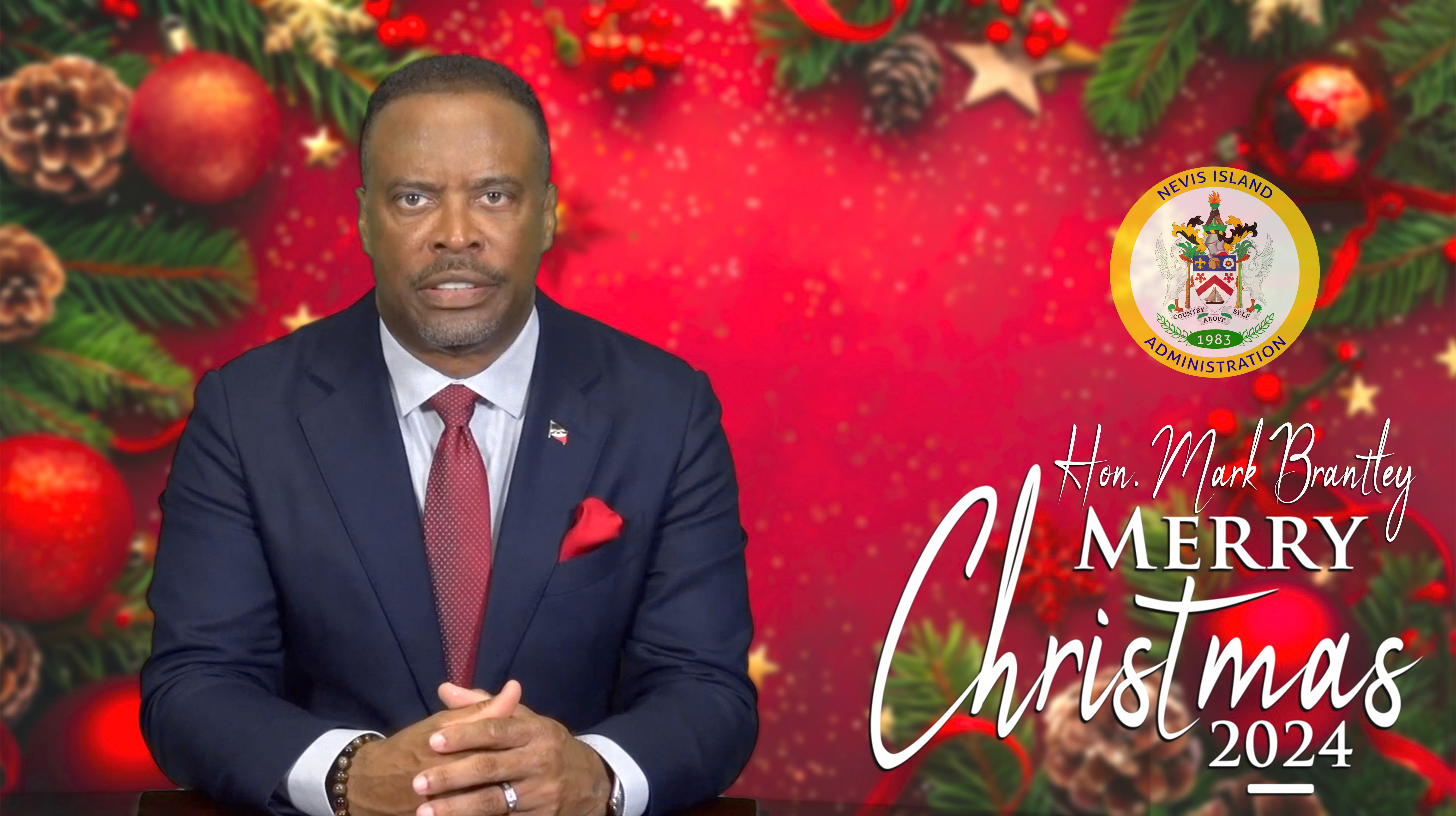 The Honourable Mark Brantley Premier of Nevis  Christmas Message 2024