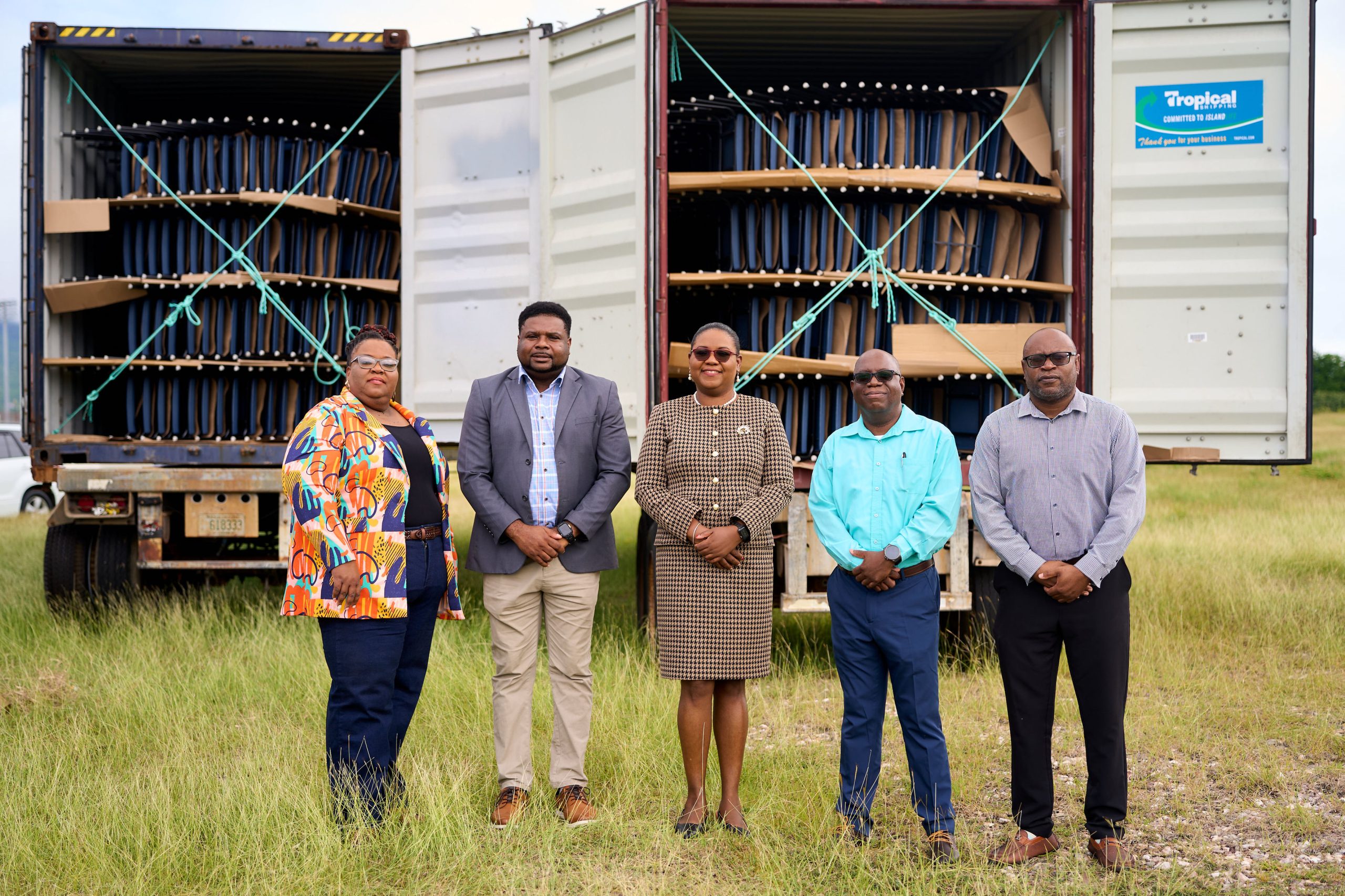 Windsong Foundation Donates Large Shipment of School Furniture to the Nevis Ministry of Education