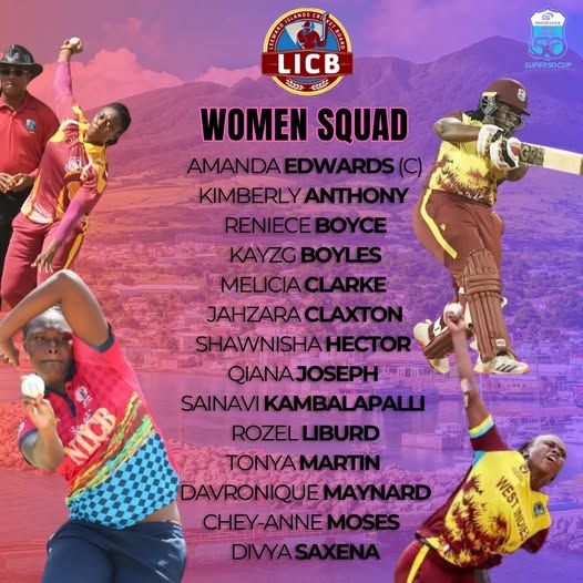 Cricket : Leewards Female Team Announced for Regional Tournament