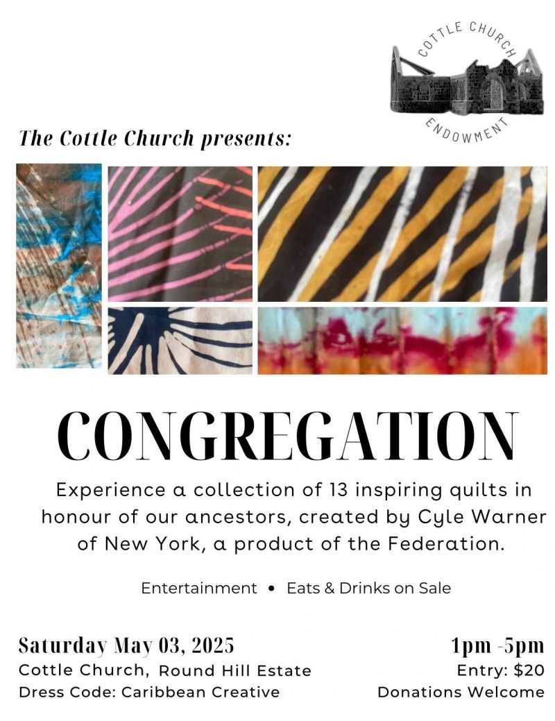 Quilt Installation at Cottle Church, Nevis.