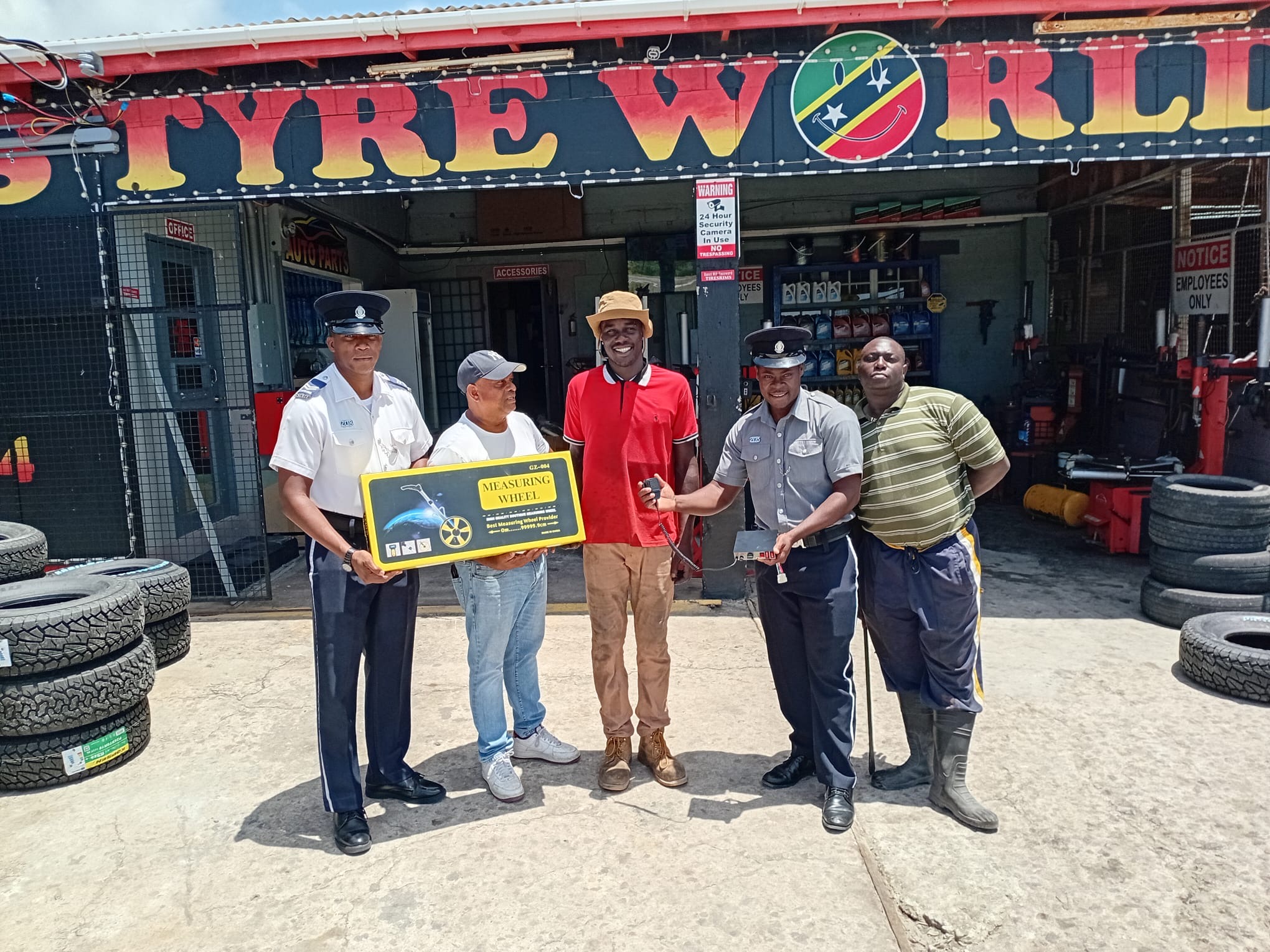 Tyre World Donates Equipment To Police In Nevis