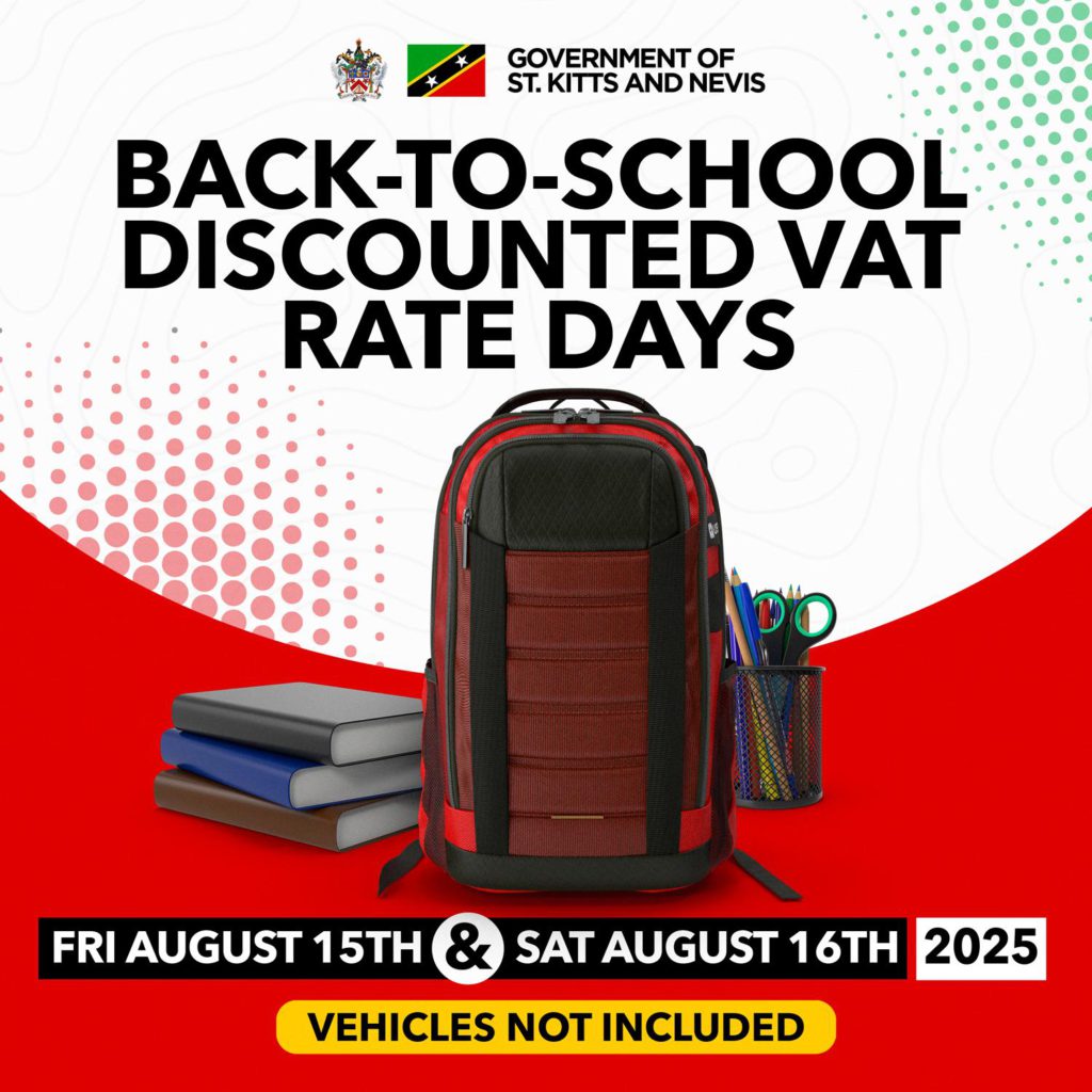 Government of St. Kitts and Nevis Announces Discounted VAT Rate Days for Remainder of 2025