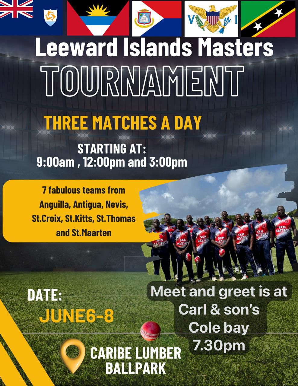 Cricket  : Leewards Masters Tournament Set for St. Maarten