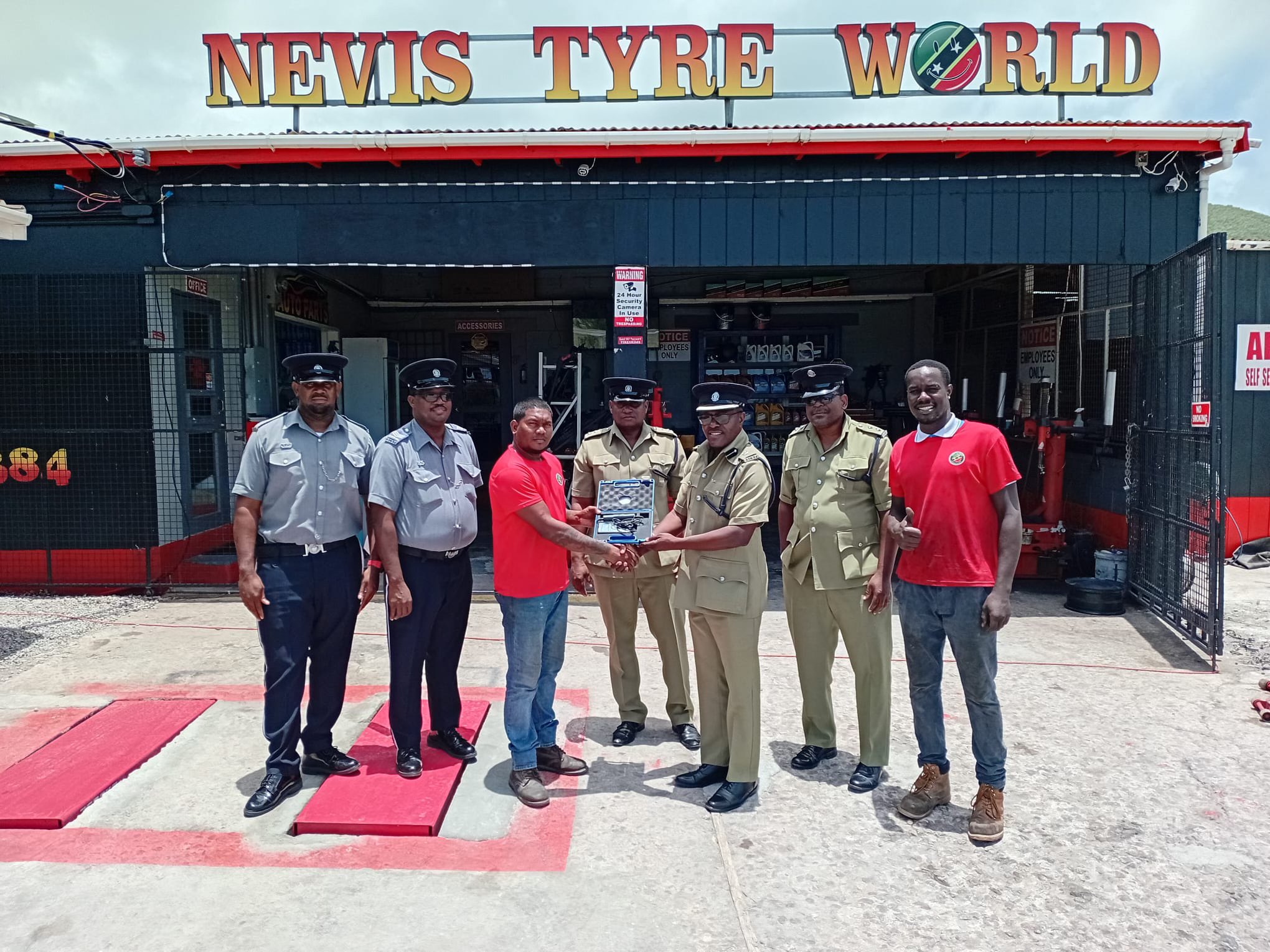 Nevis Tyre World Donates Speed Radar & Tint Meter to Division ‘C’