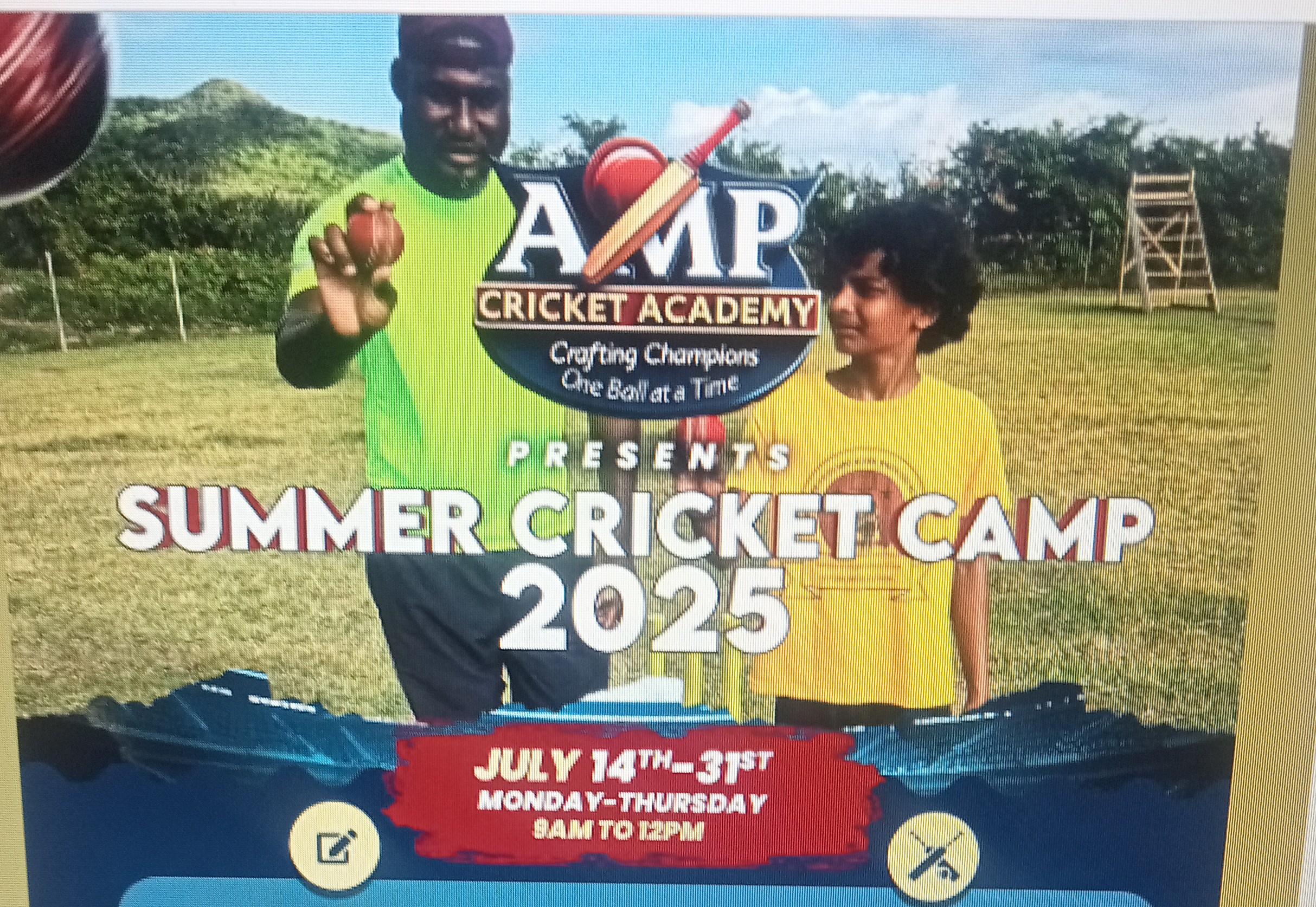 Adelvin Phillip To Host Cricket Camp