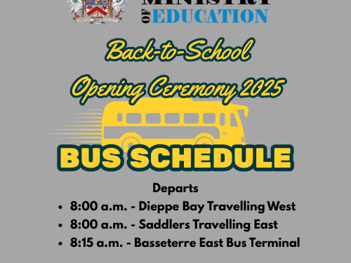 Public Service Announcement: Back To School Opening Ceremony Bus Schedule
