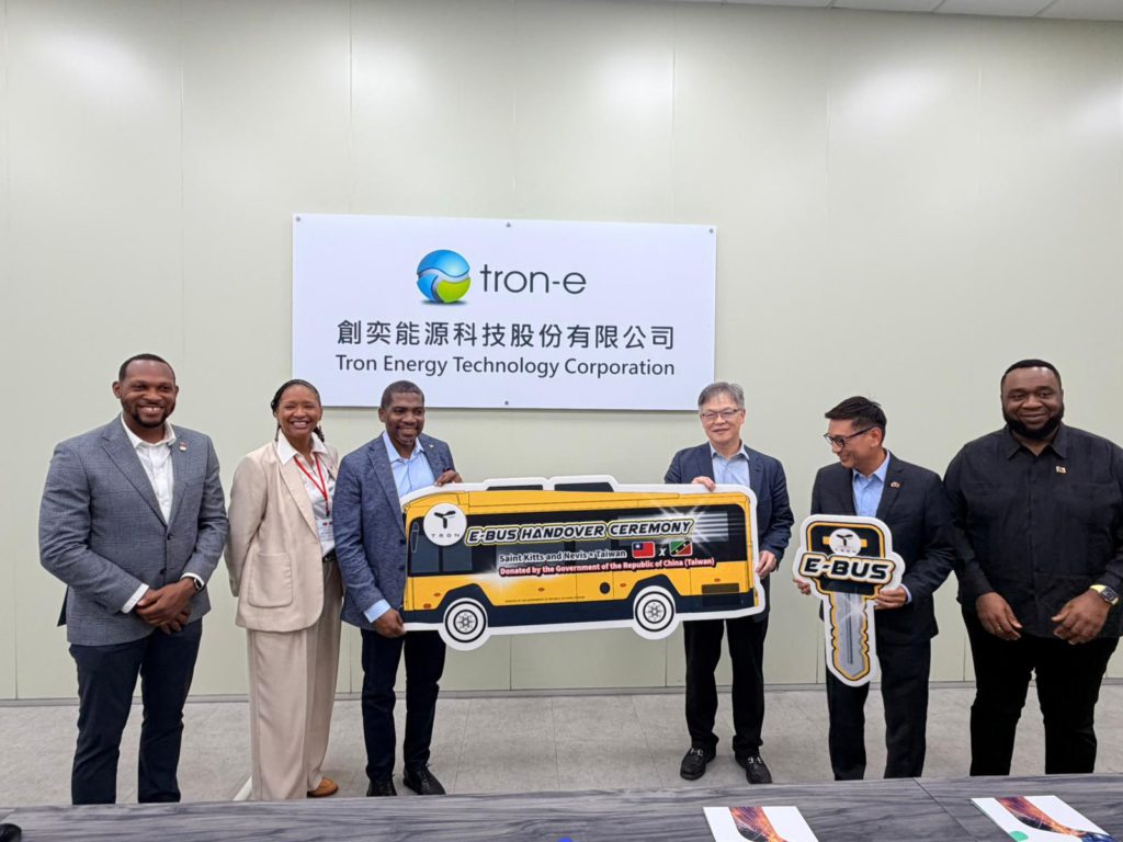 Taiwan’s Tron-E Energy Technology Donates Two Electric Buses to St. Kitts and Nevis