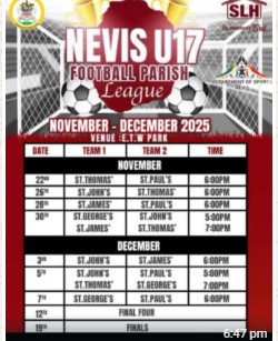 Football  : Under-17 Parish League Kicks Off