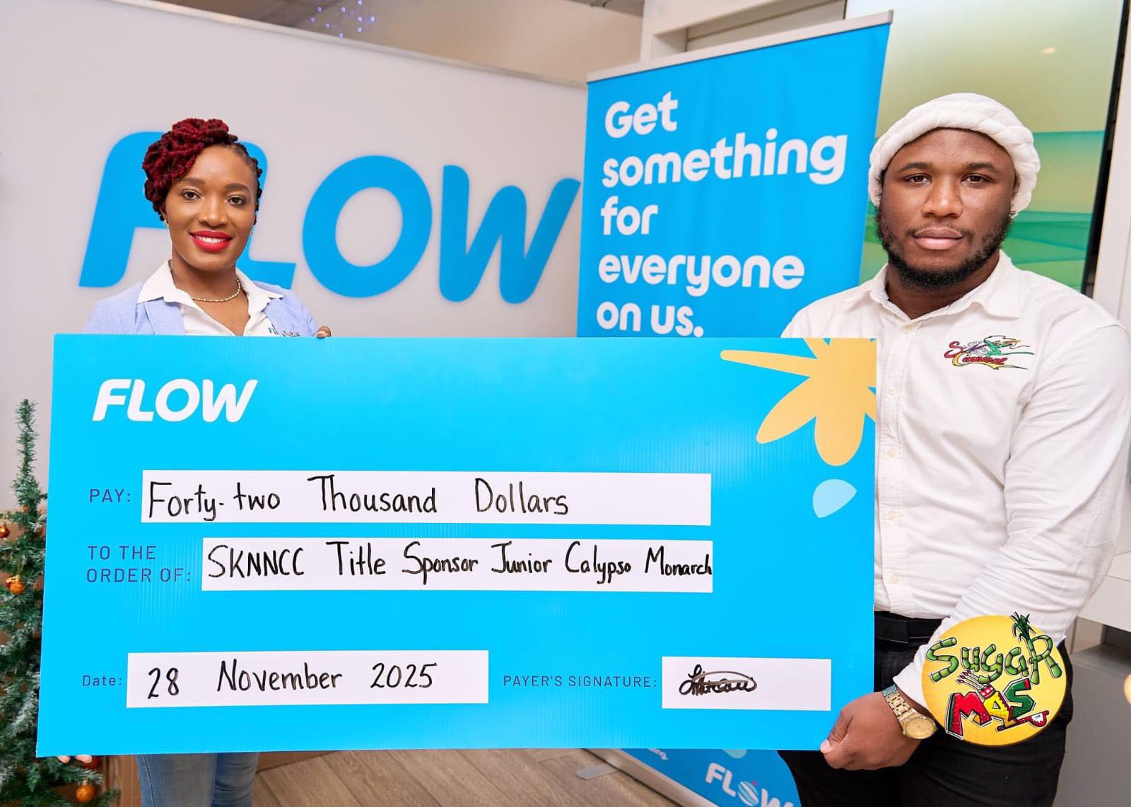 The SKNNC  Welcome FLOW   Gold Partner and  Title Sponsor of the FLOW  Juniour Calypso Monarch Competition