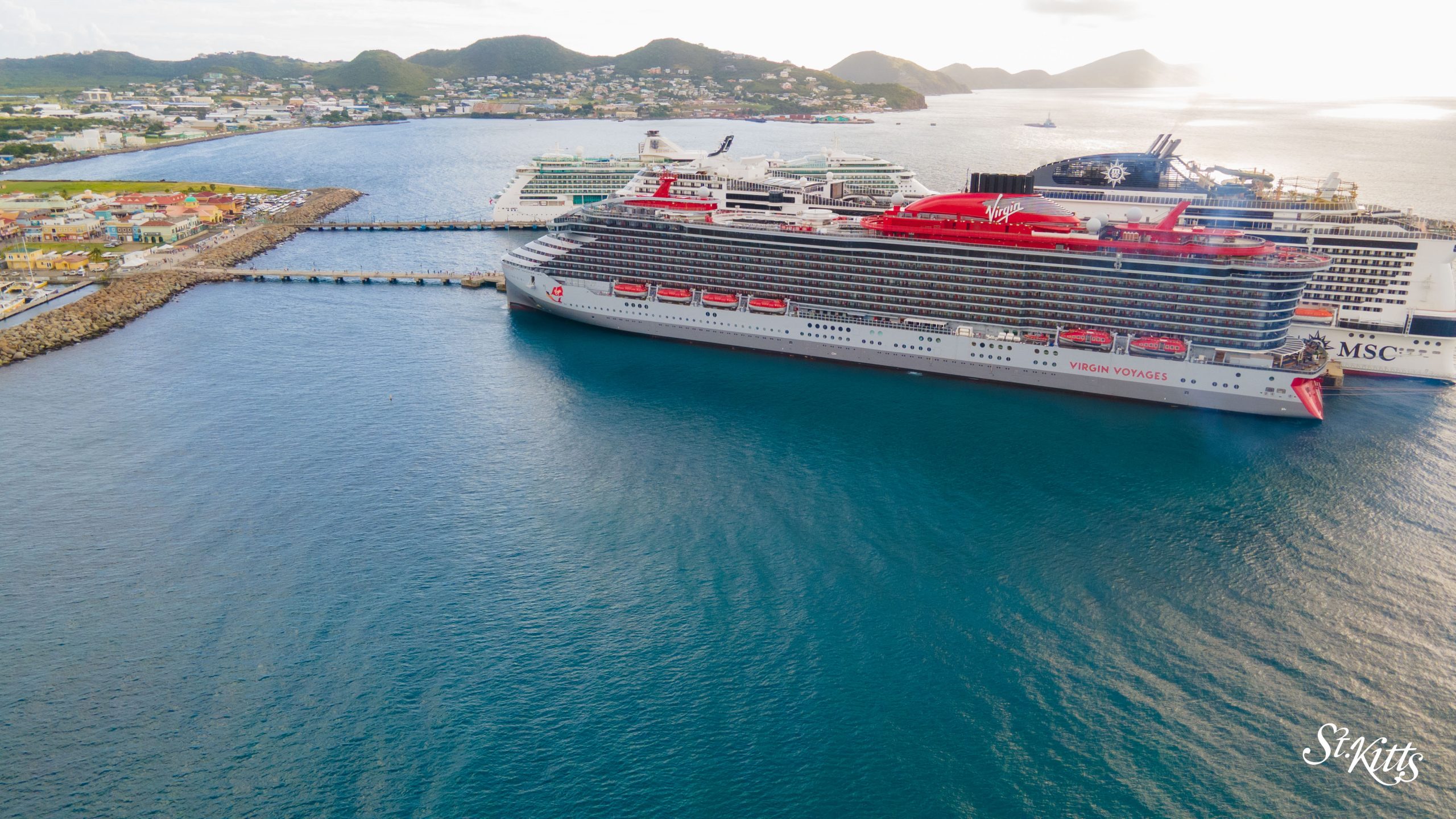 St. Kitts Welcomes Virgin Voyages’ Brilliant Lady on Inaugural Call to Port Zante