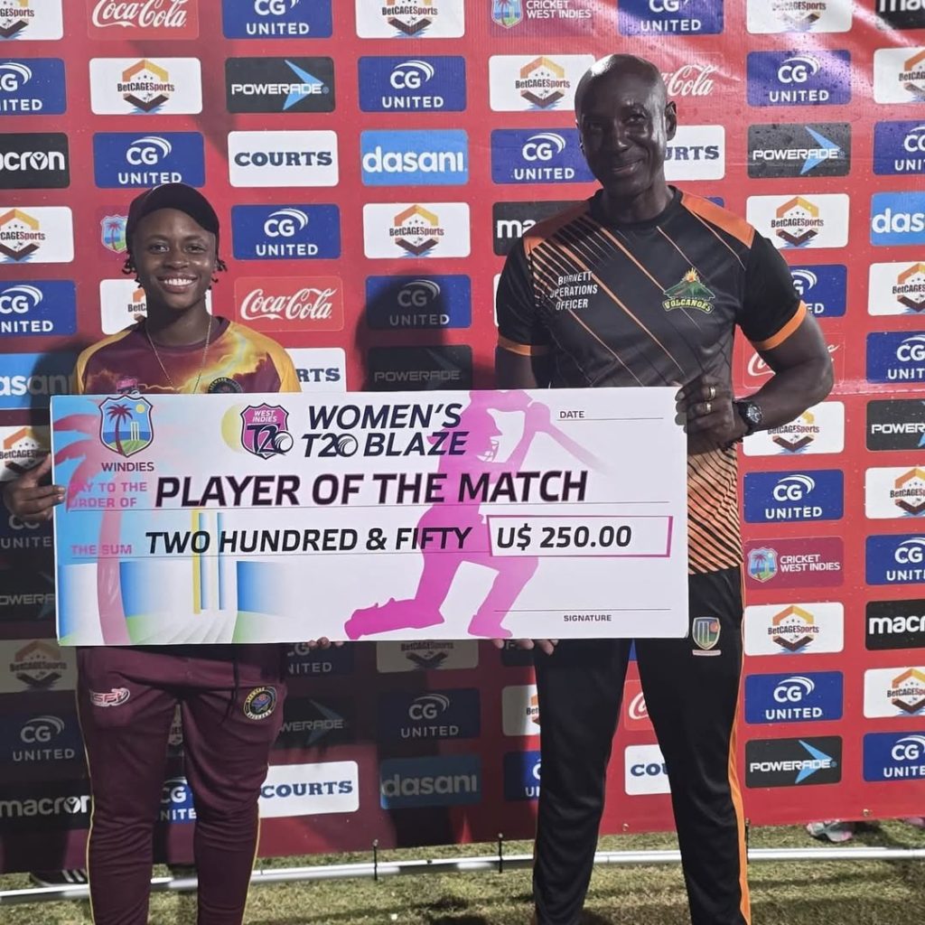 St. Kitts’ Jahzara Claxton Named Player of the Match as Leewards Book Historic Spot in CWI T20 Blaze Final