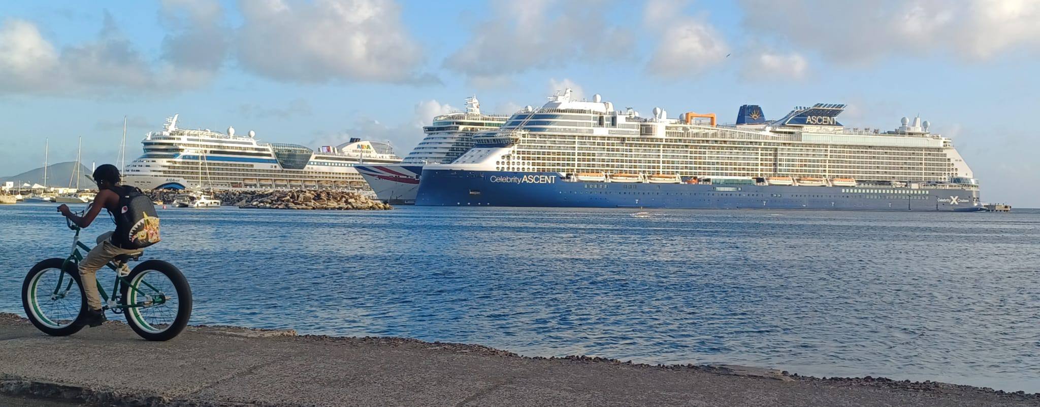 Over 22,000 cruise ship passengers in the last three days; Celebrity Apex, Marella Explorer and Allure of the Seas berth Wednesday