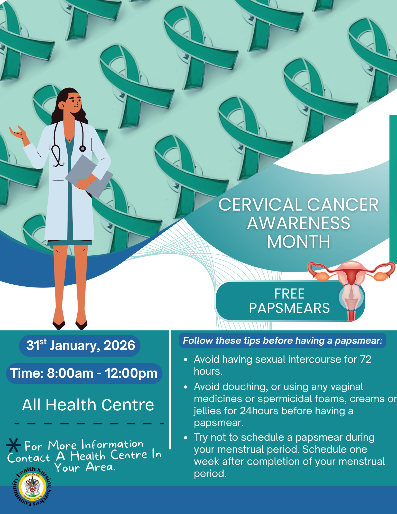 Cervical Cancer Awareness Month: Free Pap Smears Available