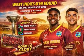 Cricket : West Indies Rising Stars Under-19 Squad Departs for ICC Men’s Under-19 World Cup