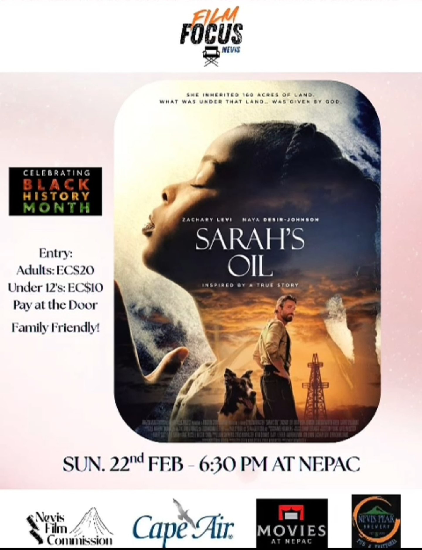 Film Focus Nevis to Screen Sarah’s Oil in Celebration of Black History Month