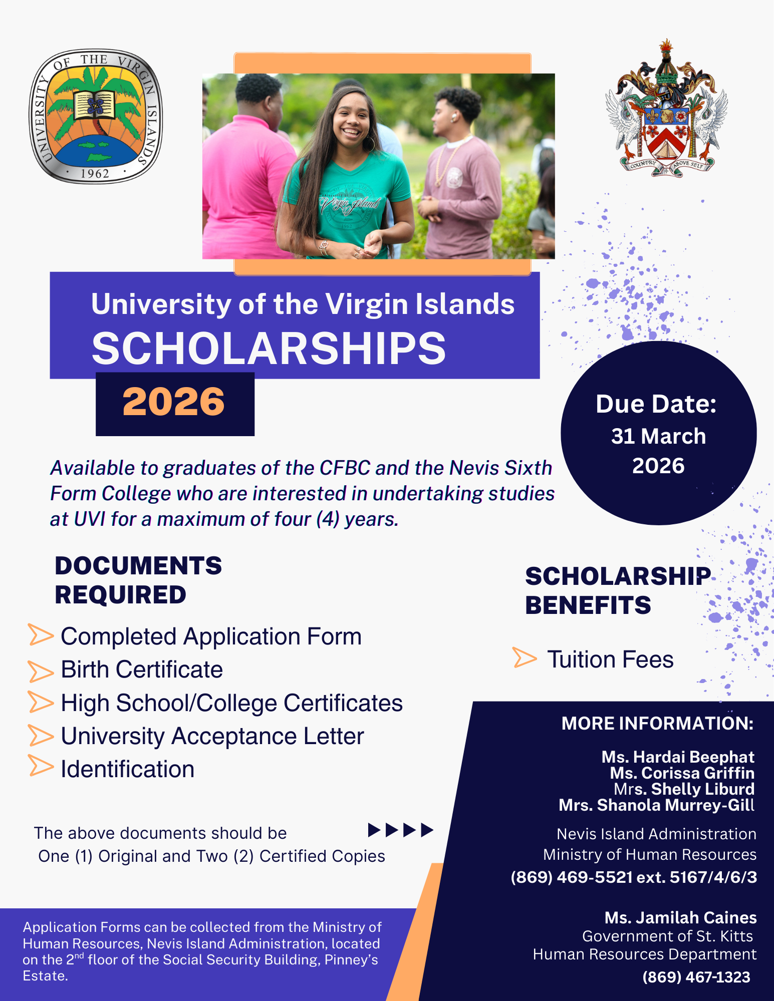 University of the Virgin Islands (UVI) Scholarships 2026