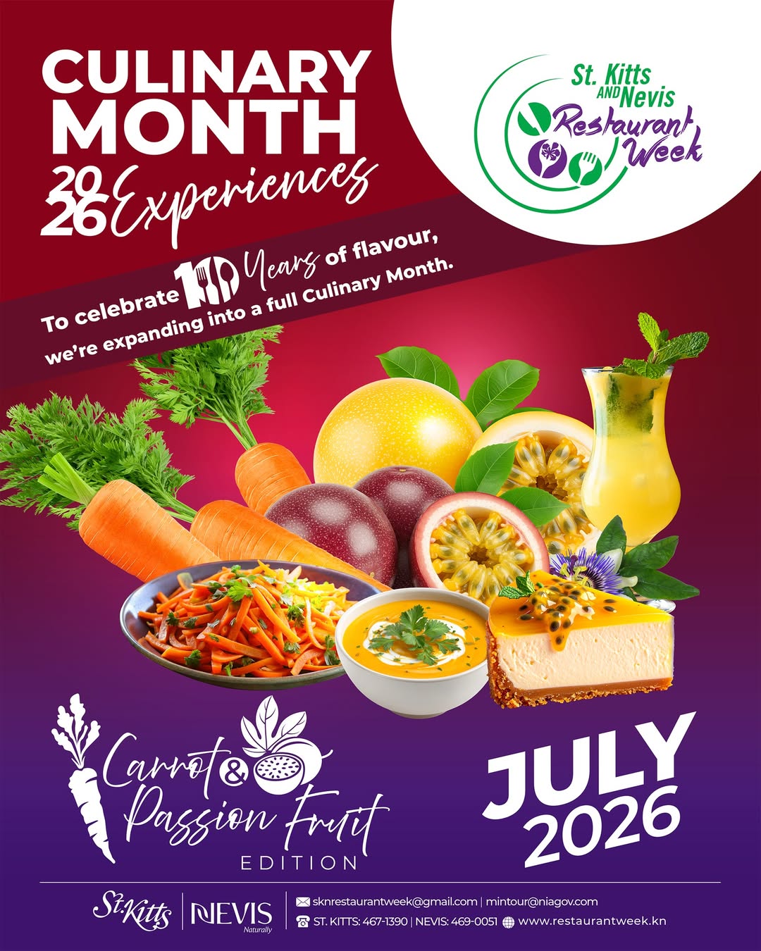 St. Kitts and Nevis to Celebrate 10 Years of Culinary Month This July