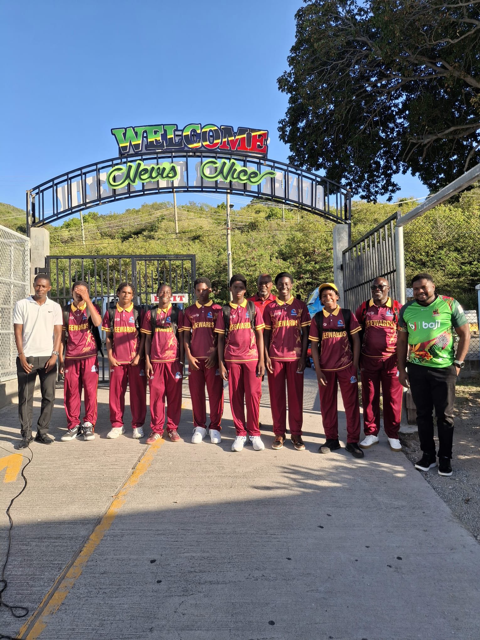 Minister Liburd Welcomes Home  Nevisian U-15 Cricketers