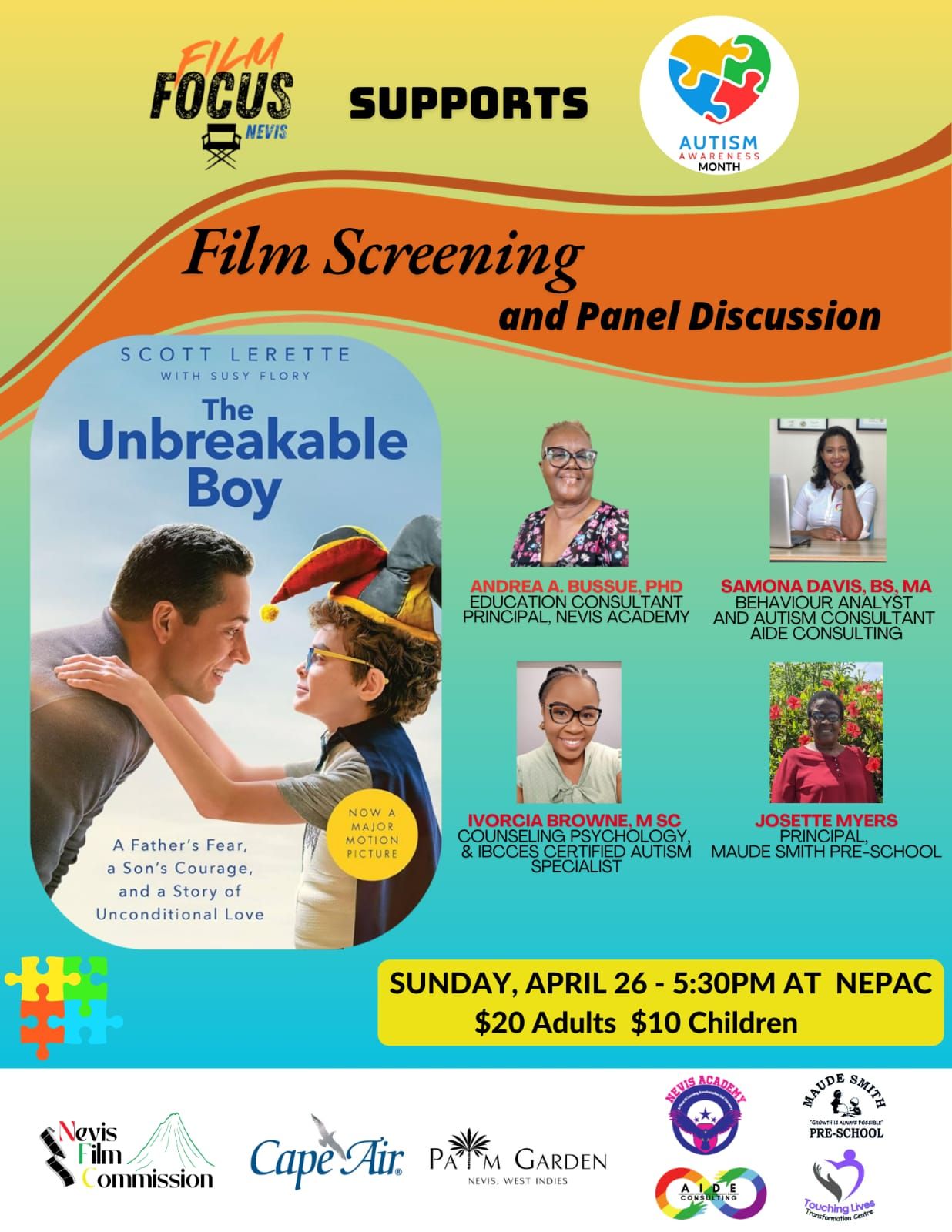 Film Focus Nevis to Host Autism Awareness Film Screening and Panel Discussion