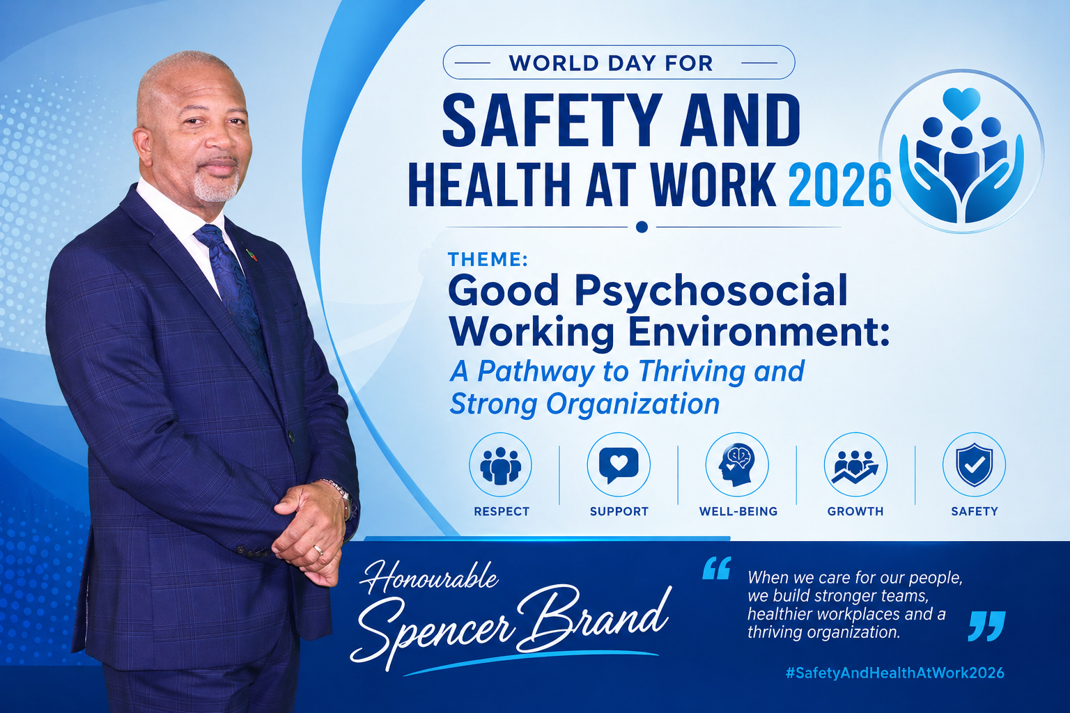 Hon. Spencer Brand’s World Day for Safety and Health at Work 2026 Address
