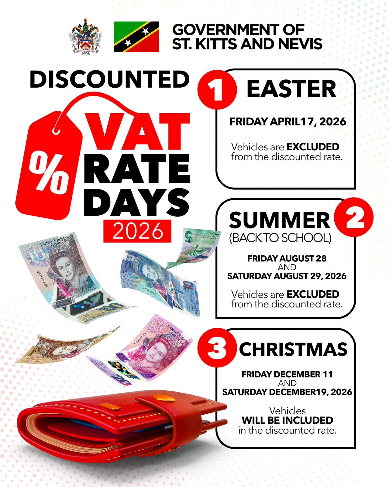 Government Announces 2026 Discounted VAT Rate Days