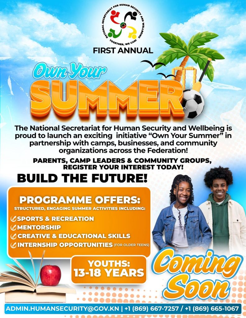 Own Your Summer Initiative Launched to Support Youth Engagement Across St. Kitts and Nevis