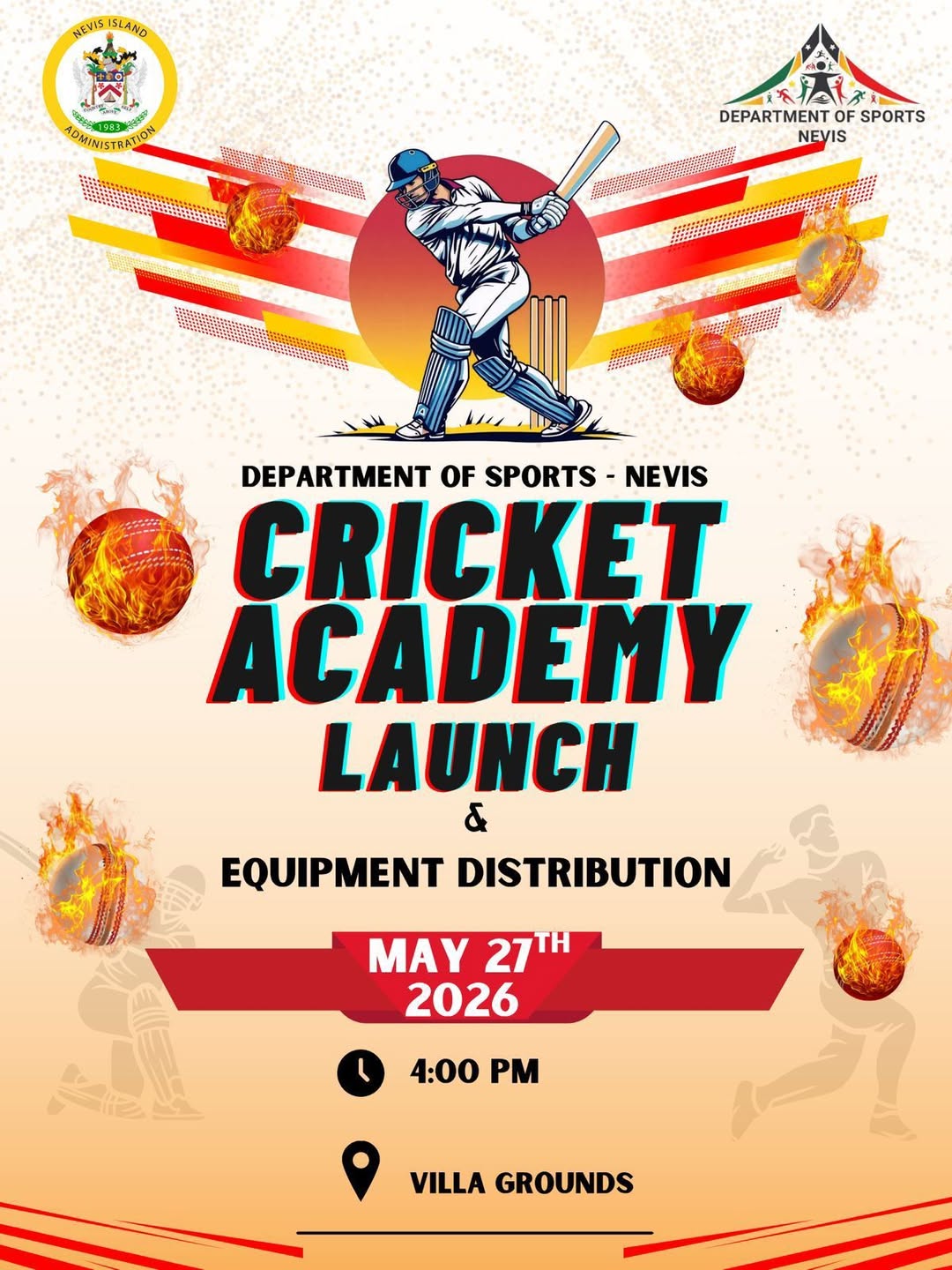 Nevis To Launch Cricket Academy and Island-Wide School Gear Initiative