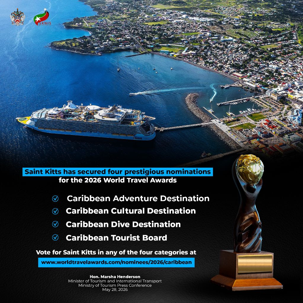St Kitts Secures Four Prestigious 2026 World Travel  Awards Nominations