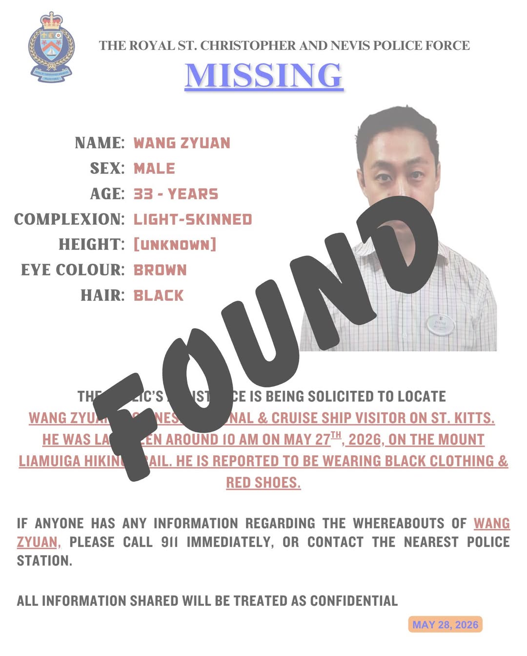 Update: Search for Missing Hiker on Mt. Liamuiga