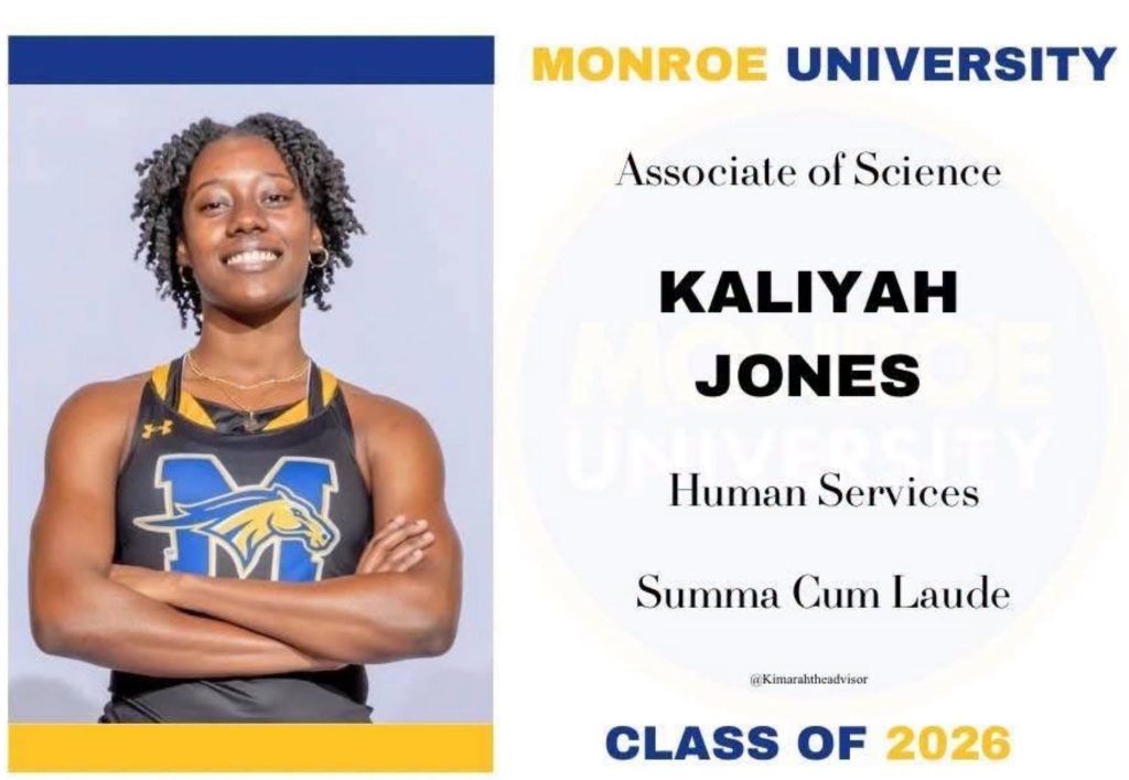 Nevis’ Kaliyah Jones Graduates Summa Cum Laude from Monroe University