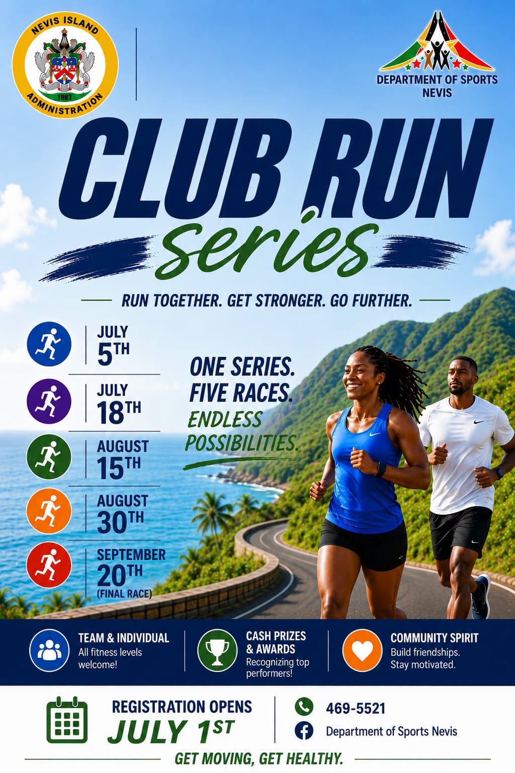 Department of Sports Nevis Opens Registration for 2026 Club Run Series