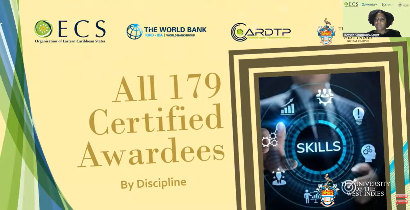 172 OECS Nationals Newly Certified; CARDTP and UWIGC Make Major Announcement of a Digital Skills Bank