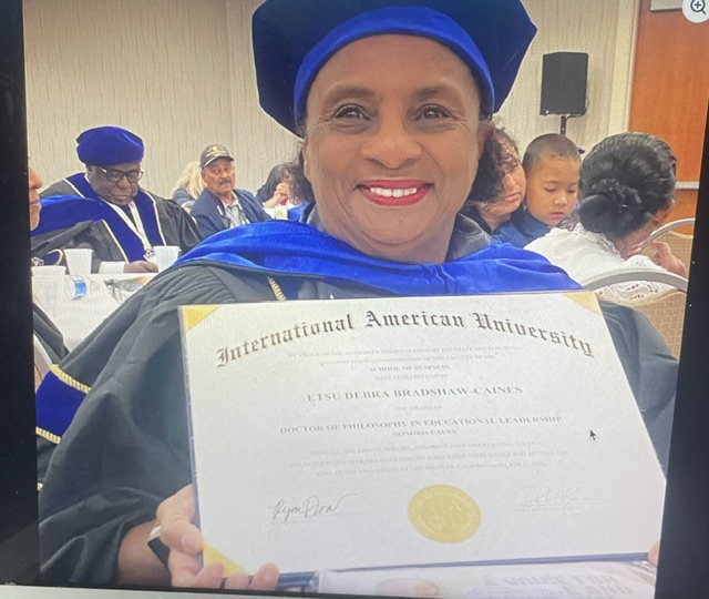 Etsu Bradshaw-Caines Awarded Honorary Doctorate in Educational Leadership