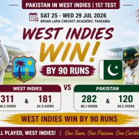 West Indies Defeat Pakistan by 90 Runs to Take First Test