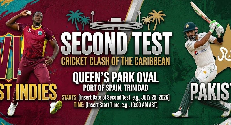 Cricket : West Indies to Face Pakistan in Second Test at Queen’s Park Oval