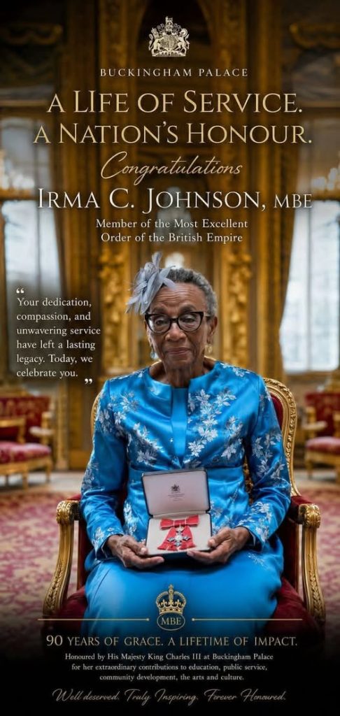 A Huge Congratulations to the Mother of Nevis Culturama, Irma C. Johnson, MBE, on Her Royal Honour