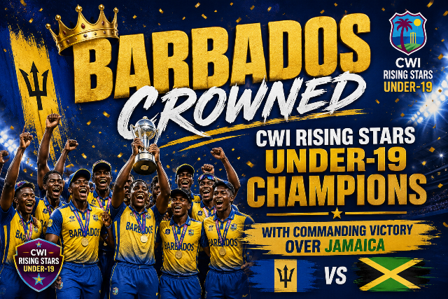Barbados Crowned CWI Rising Stars Under-19 Champions with Commanding Victory over Jamaica
