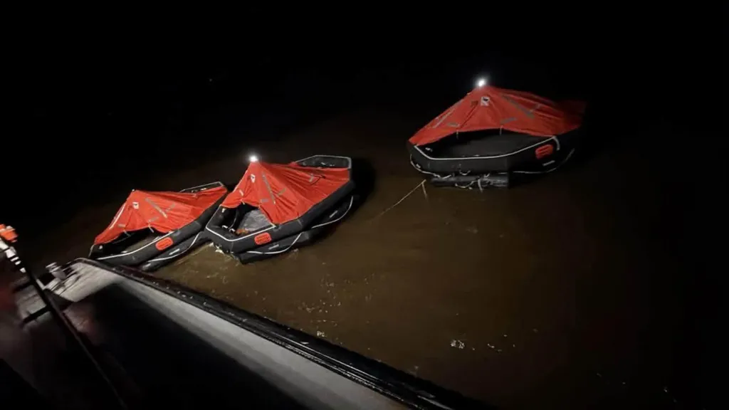 Rescuers have had to work through the night in their search for passengers