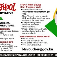 Government Launches $250 EC “Back to School” Voucher Initiative to Support Families for the 2026–2027 Academic Year