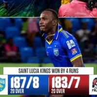 Cricket : Saint Lucia Kings Hold Off Falcons In 4-Run Thriller at Arnos Vale