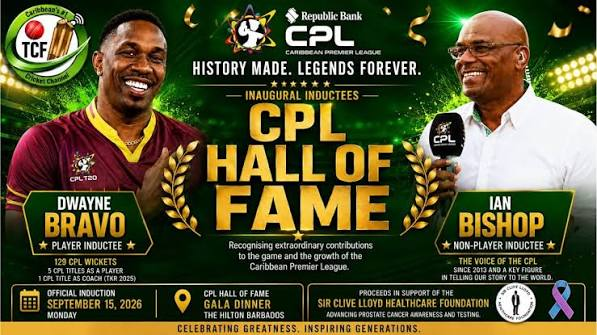Bravo  and  Bishop  Inducted into CPL  Hall of Fame