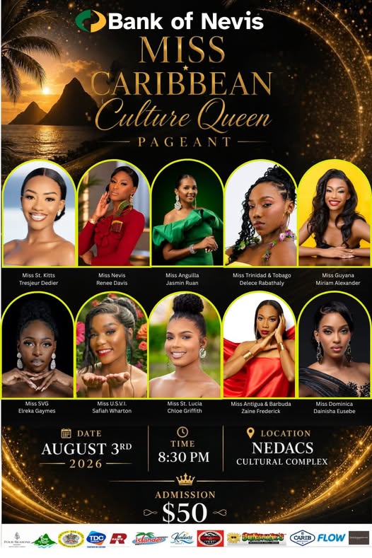 Nevis Set to Host the 2026 Bank of Nevis Miss Caribbean Culture Queen Pageant