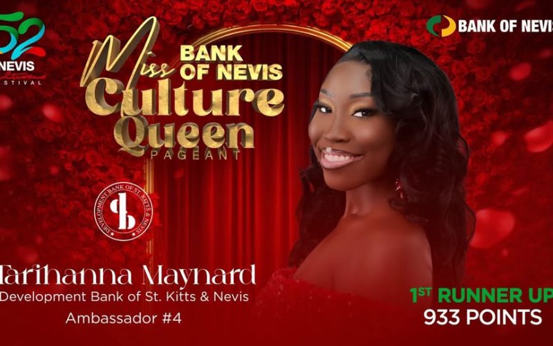 Tarihanna Maynard Named First Runner-Up in Bank of Nevis Miss Culture Queen 2026