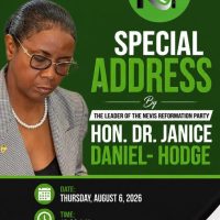 Special Address by Hon. Dr Janice Daniel-Hodge