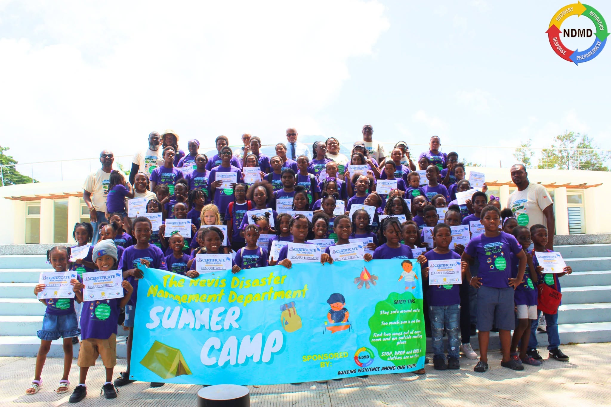Nevis Disaster  Management  Department Conclude Successfull Annual Summer Safety Camp