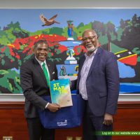 PM Dr Terrance Drew Welcomes St Martin President Louis Mussington to Goverment Headquarters