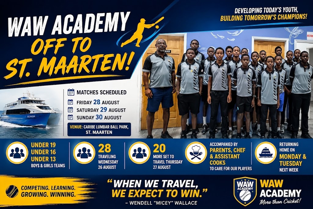 WAW Academy Heads to St. Maarten for Youth Cricket Series